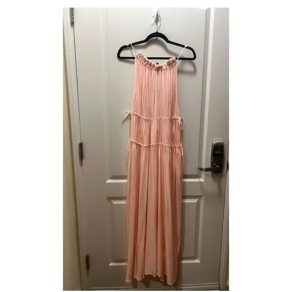 TROIS the label Frannie Shoreline Maxi Dress -Blush Pink Wedding Guest size S NW - Picture 4 of 8